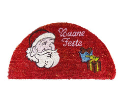 228865 Paillasson demi-lune noël BUONE FESTE en fibre de coco antidérapant