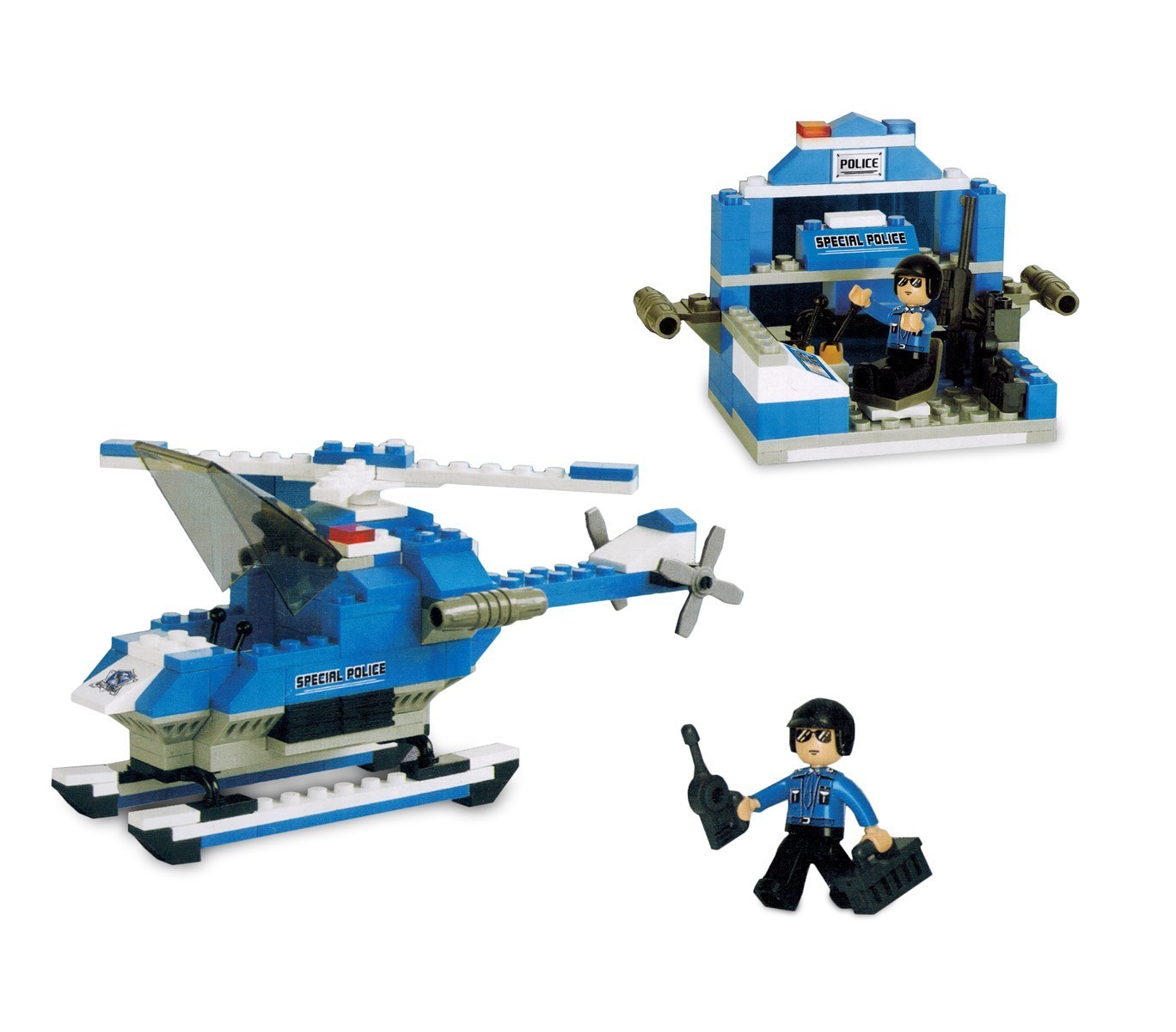121221 Playset briques de construction POLICE SPECIAL CORPS CIGIOKI 133 pièces