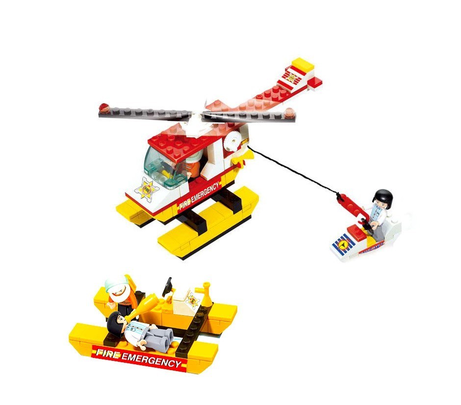 121436 Playset de briques de construction GUARDIA COSTIERA CIGIOKI 107 éléments