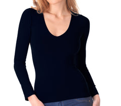 VKA25 Pack de 5 sous-pull modèle Lisa pour femme col en V effet thermique