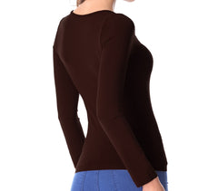 VKA25 Pack de 5 sous-pull modèle Lisa pour femme col en V effet thermique
