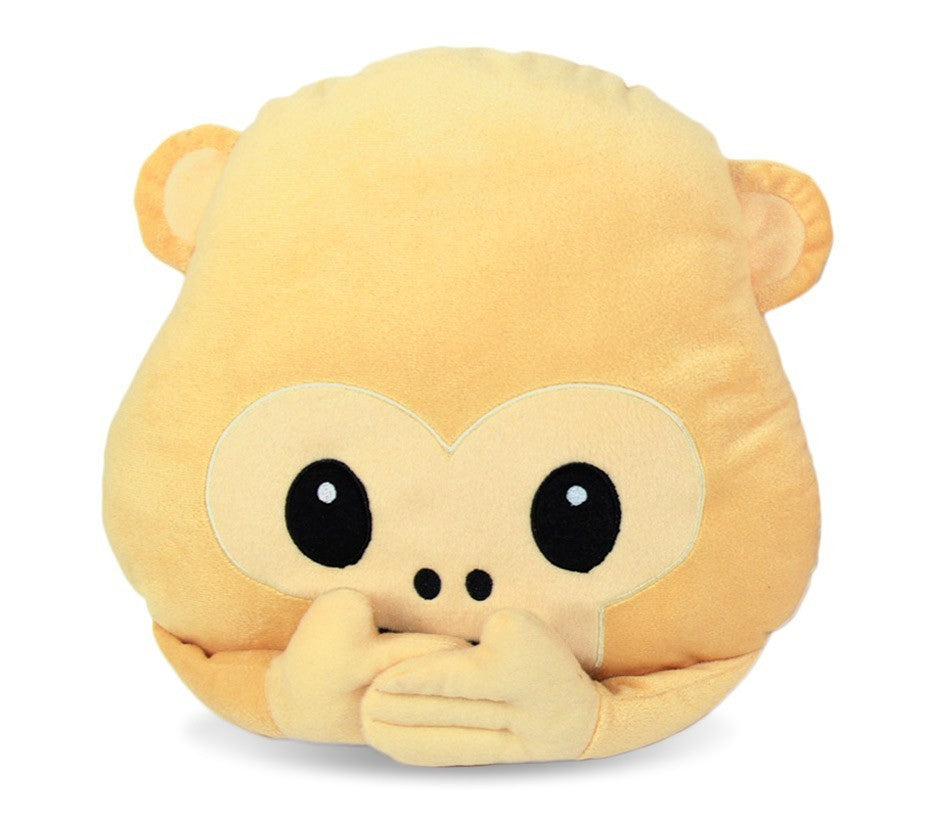 347621 Coussins décoratifs émoticône les trois singes de la sagesse 36 cm
