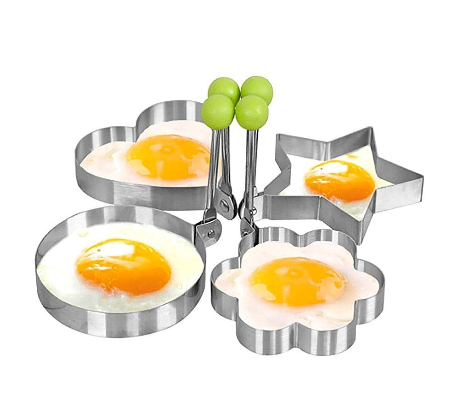 4357 Moule à œufs au plat pour poêle en acier inox 9 x 9 x 1,4 cm