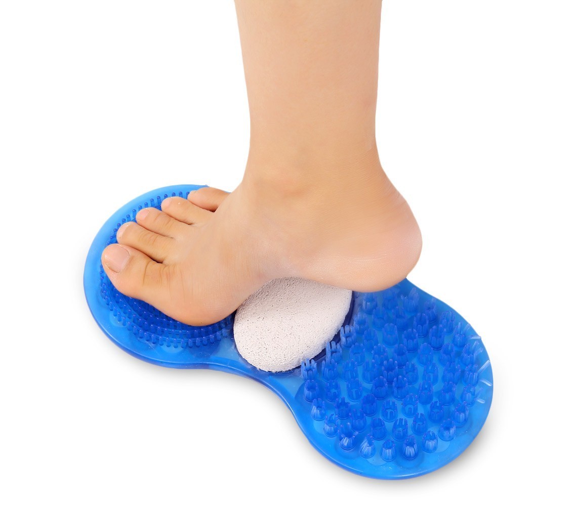 4360 Lave-pieds pour la douche massage exfoliant lissage avec pierre ponce 