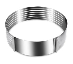 4361 Moule guide de coupe extensible pour gâteaux inox 7 fentes ø de 16 à 20 cm
