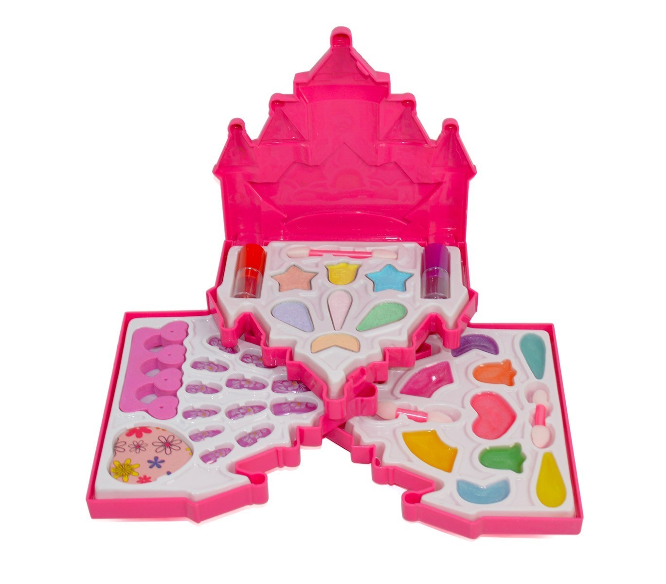 340998 Coffret de maquillage fashion château 3 plateaux avec des accessoires