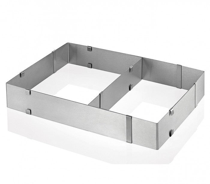 4364 Moule à gâteau rectangulaire avec diviseur réglable en acier