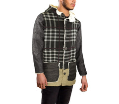 87330 Veste homme mod. BRICKS avec capuche doublée peluche et deux poches devant