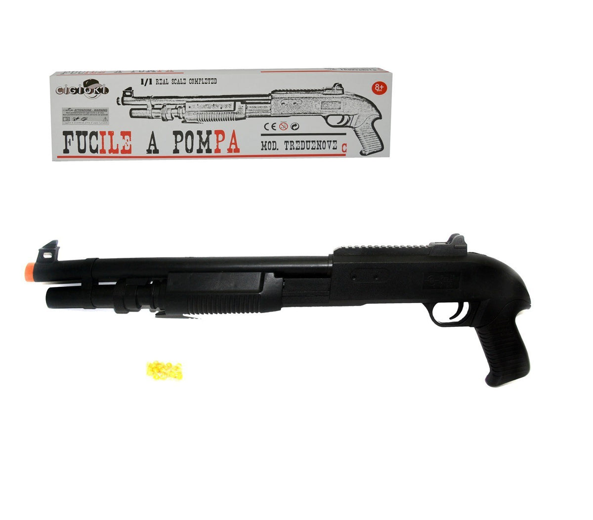 038710 Fusil à pompe jouet pour enfant échelle 1:1 avec balles souples