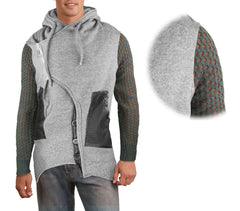 87329 Veste pour homme modèle Sedrik coupe asymétrique détails sur manches