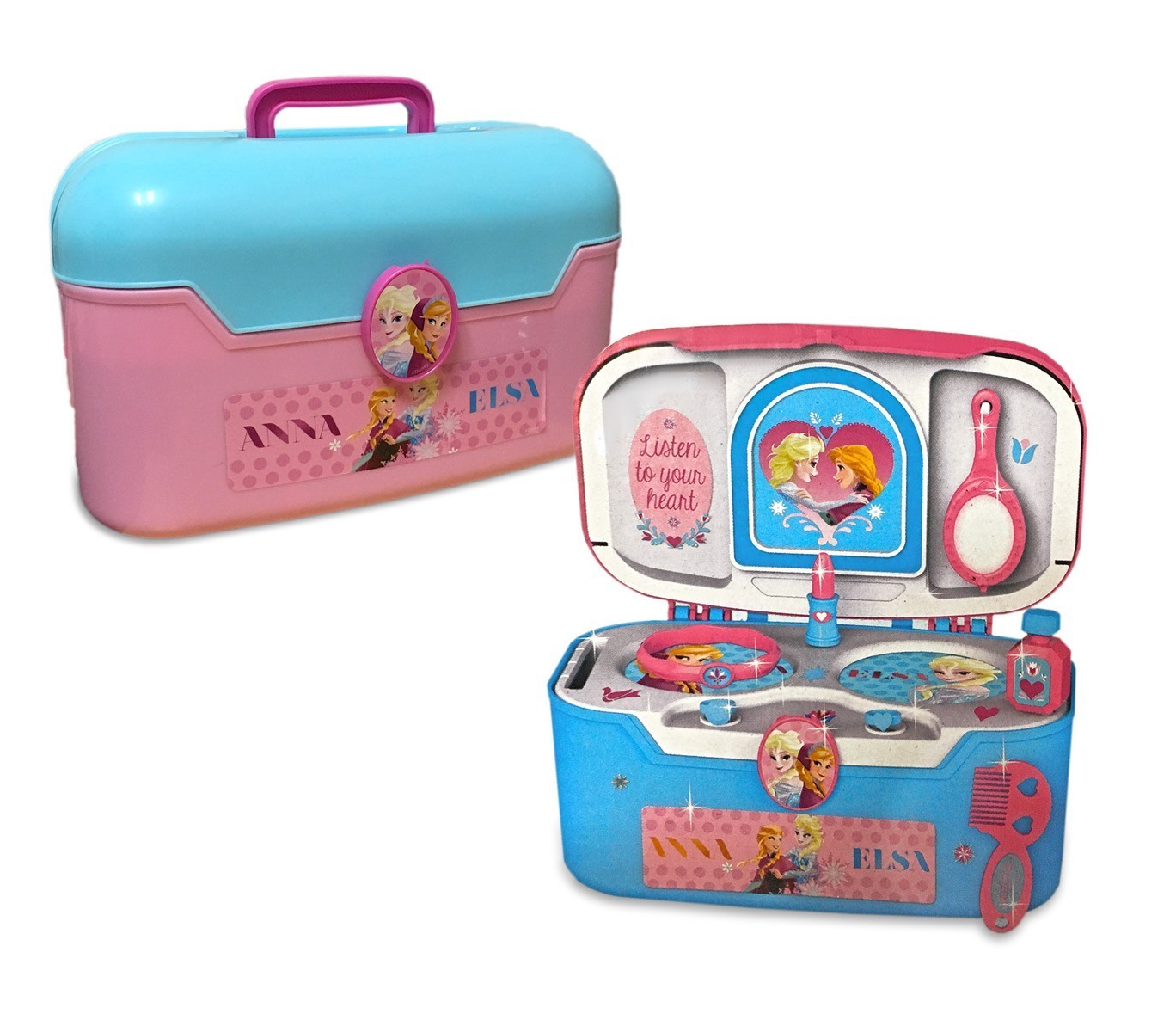 08712 Beauty case studio salon de beauté portable Reine de Neiges 21 accessoires