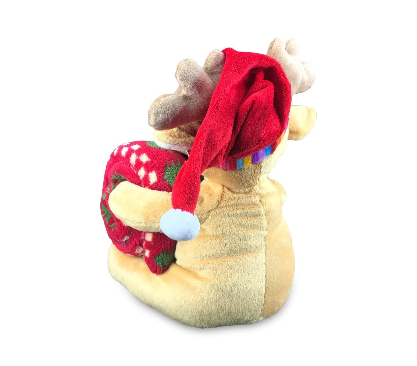 575020 Set de peluche et couverture polaire thème de Noël idée cadeau 91 x 81 cm