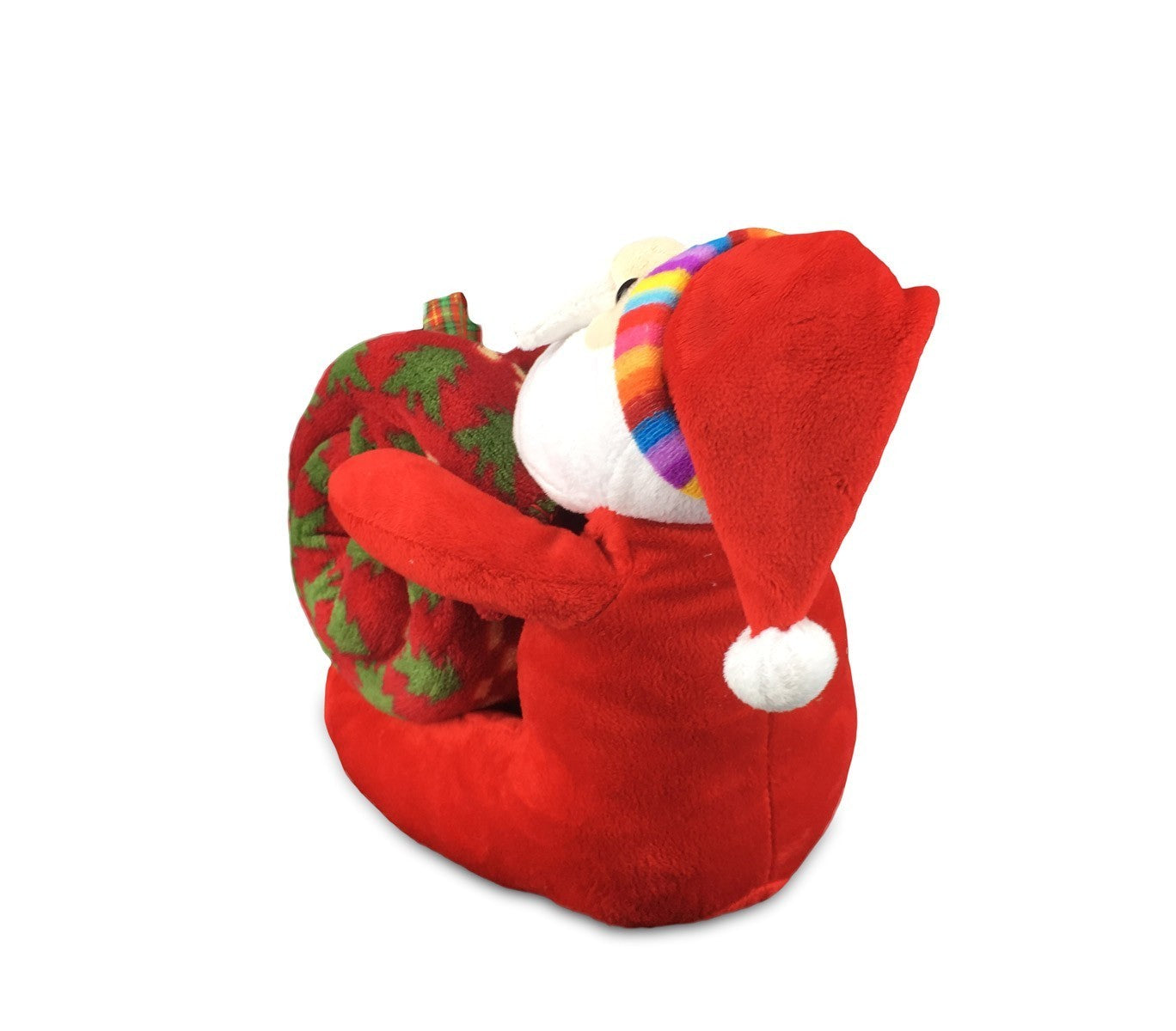 575020 Set de peluche et couverture polaire thème de Noël idée cadeau 91 x 81 cm