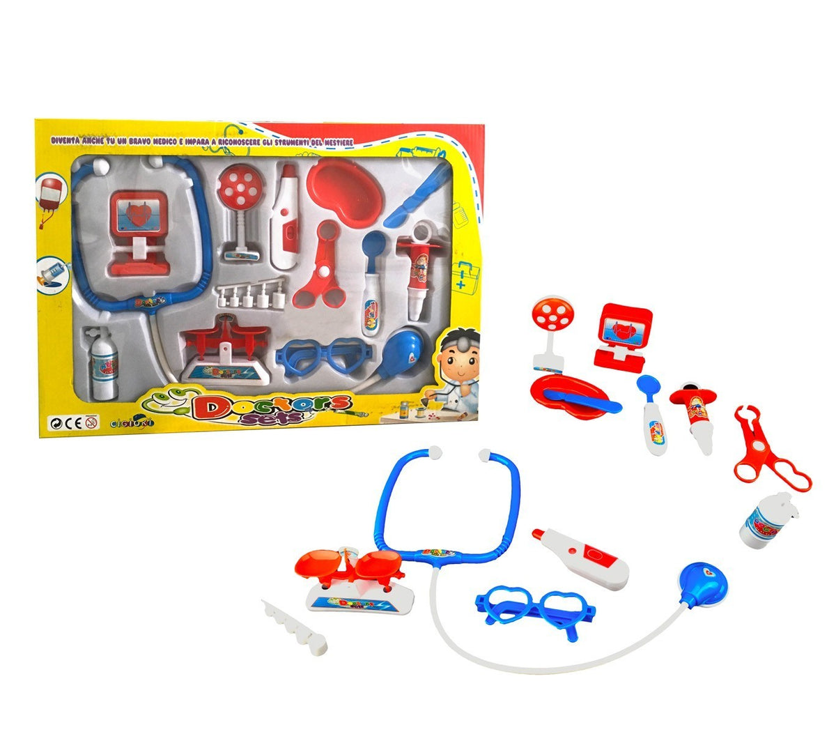 100424 Playset docteur avec 13 accessoires fantastiques jeu éducatif 