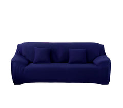4353 Housse de canapé 3 places couleur unie tissu élastique facile à enfiler