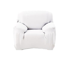 4351 Housse de fauteuil 1 place couleur unie tissu élastique facile à enfiler