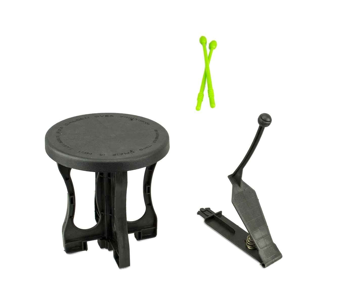 100671 Batterie de jouet GRAN RITMO 6 éléments avec tabouret et baguettes