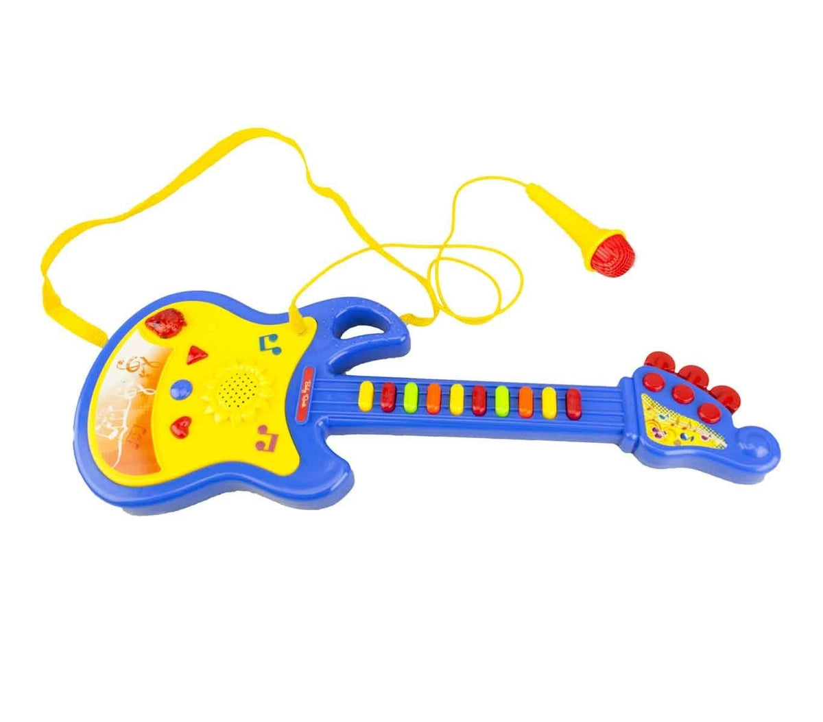 104008 Guitare de jouet BABY ROCK avec bandoulière microphone lumières et sons