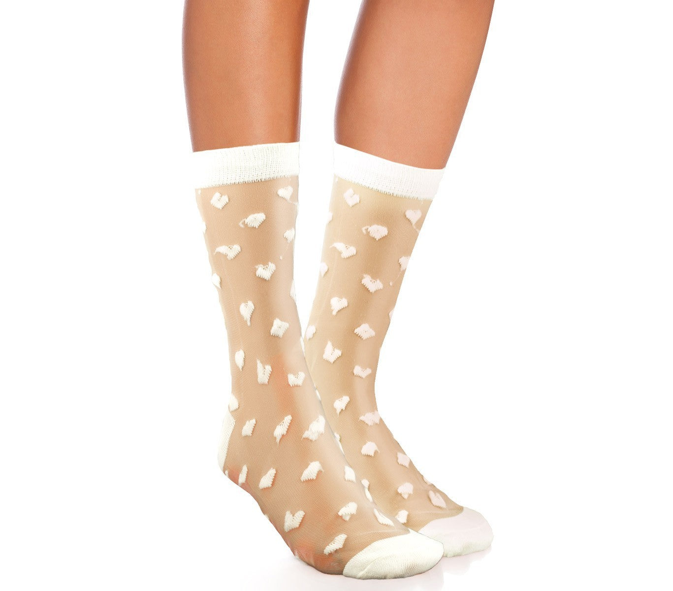 W-8003 Lot de 12 paires de chaussettes pour femme LOVELY  avec des cœurs