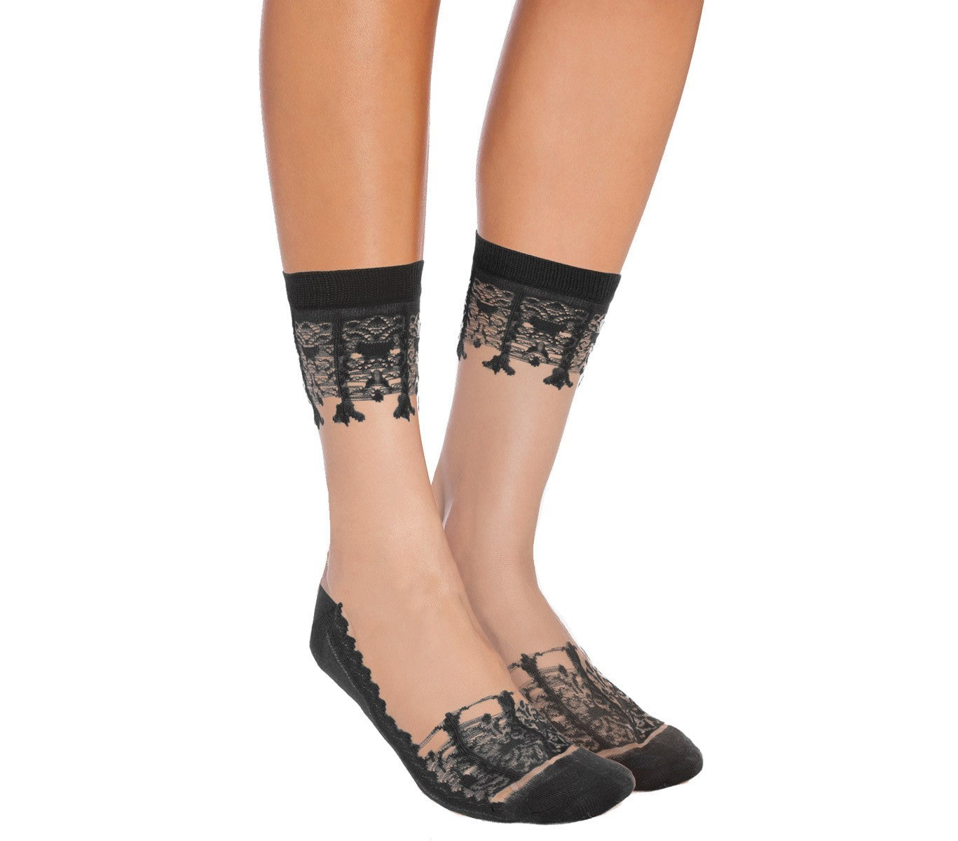 W-8008 Lot de 12 paires de chaussettes pour femme LADIES fantaisie dentelle