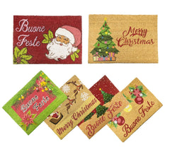 119934 Paillasson noël BUONE FESTE en fibre de coco antidérapant 50 x 70 cm