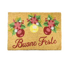 119934 Paillasson noël BUONE FESTE en fibre de coco antidérapant 50 x 70 cm