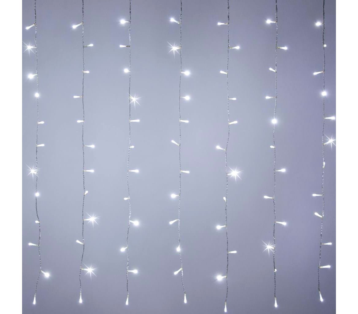 561075A Rideau lumineux de Noël 200 led 2 x 1,5  m lumière froide 8 effets