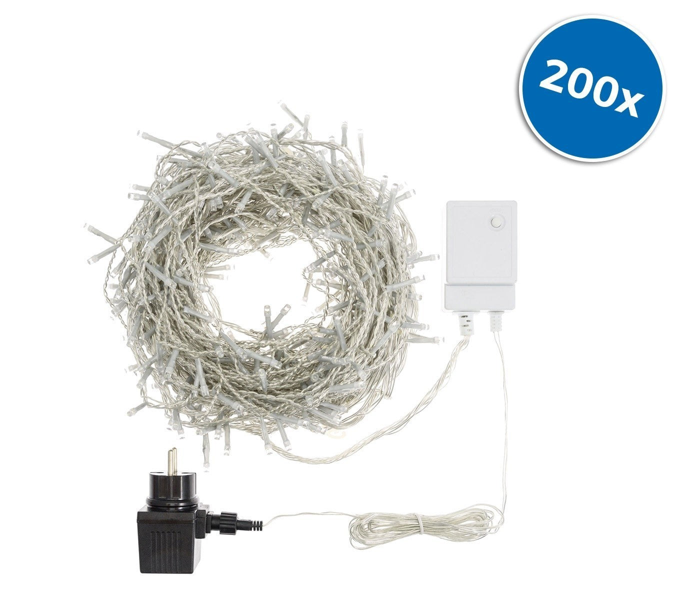 561075A Rideau lumineux de Noël 200 led 2 x 1,5  m lumière froide 8 effets