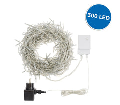 561076 Rideau lumineux de Noël 300 led 3 x 1 m lumière chaude 8 effets