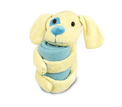 184639 Set de peluche et couverture polaire DOLLYSSIMI chien doux 100 x 75 cm