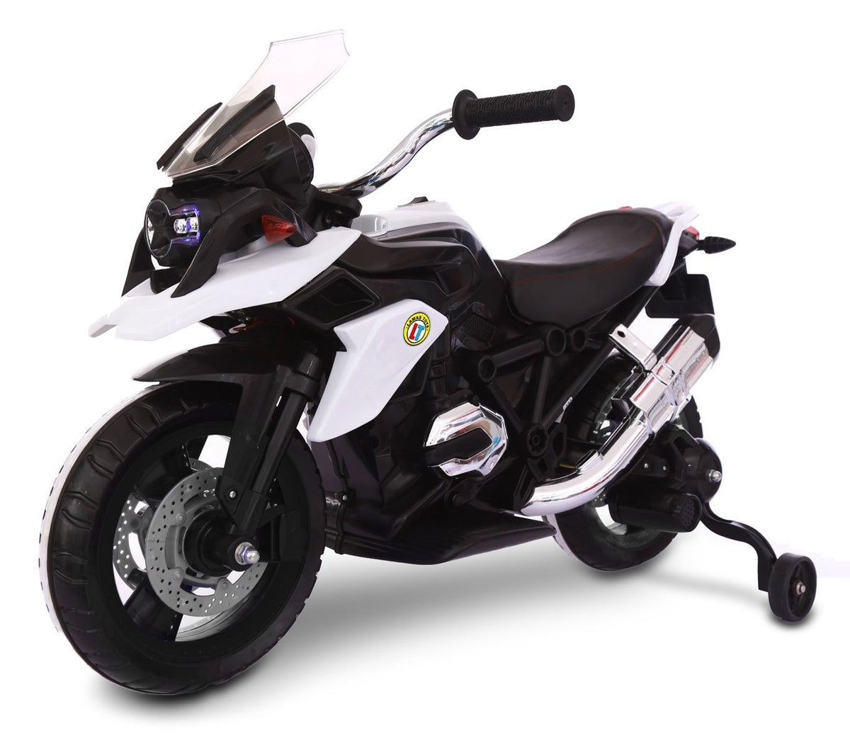 LT873 Moto de course électrique 12V pour enfant Flower siège en cuir