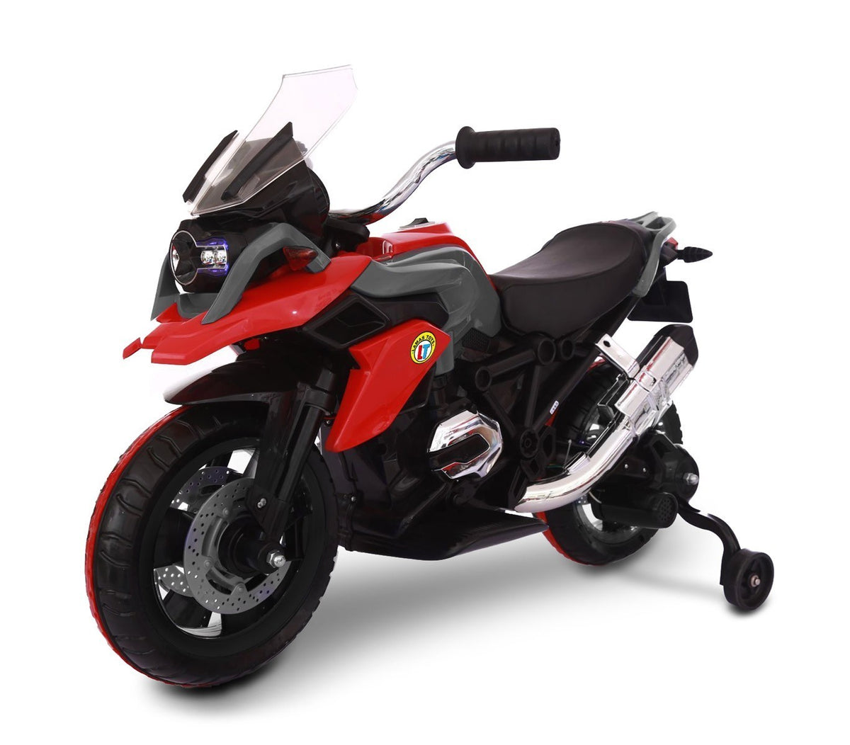 LT873 Moto de course électrique 12V pour enfant Flower siège en cuir