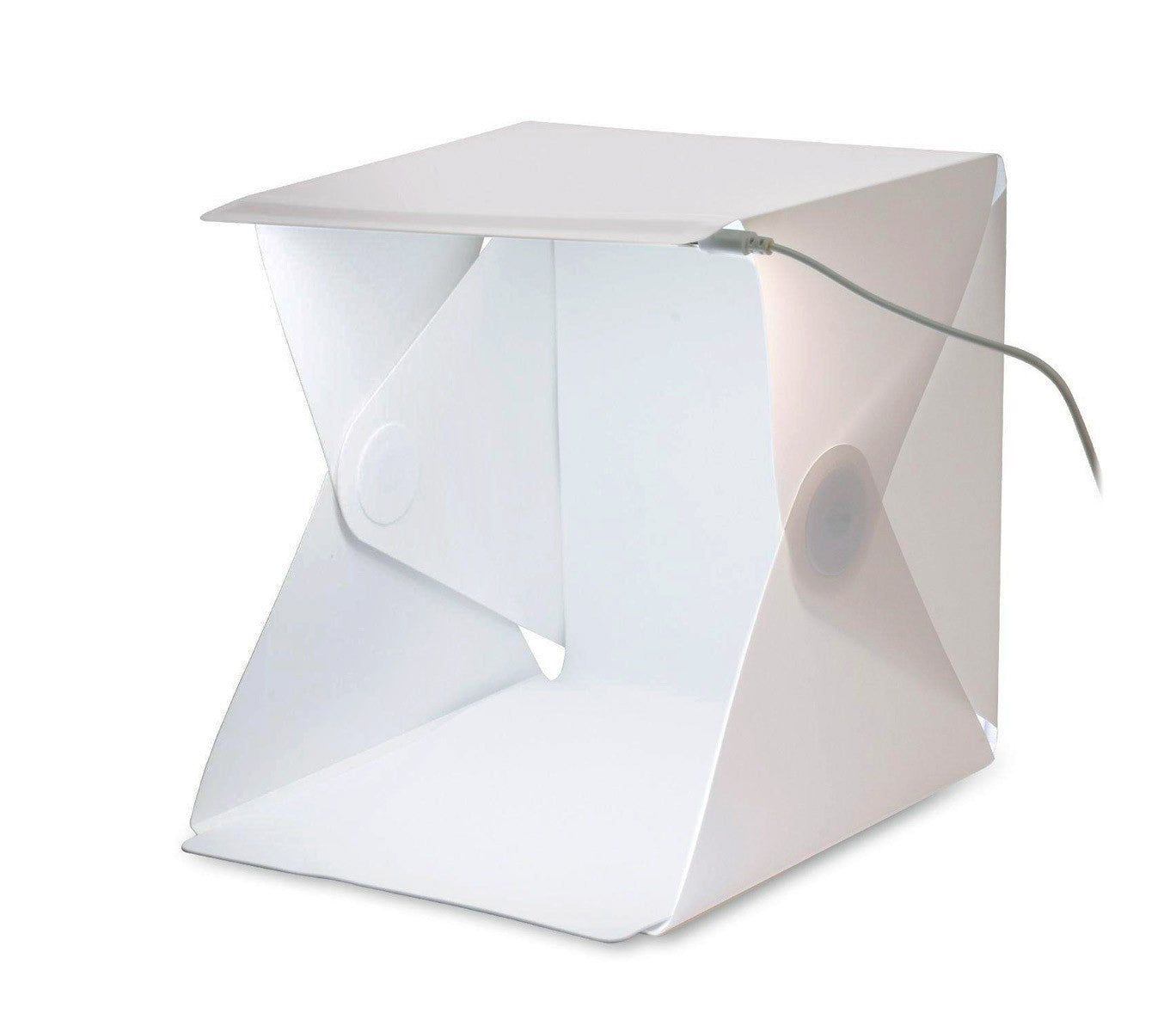 4498 Mini studio photo 22x24x24 cm avec lumière led arrière-plan blanc et noir