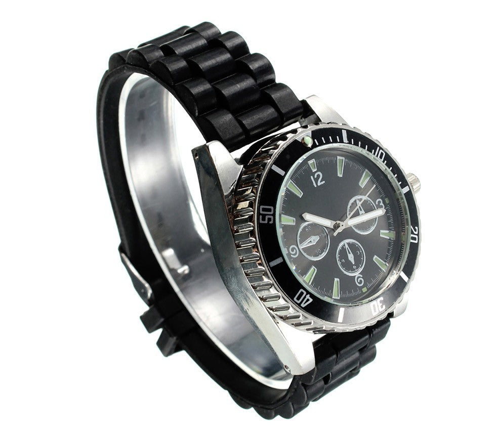 4483 Montre GRINDER avec broyeur à tabac intégré et bracelet en silicone