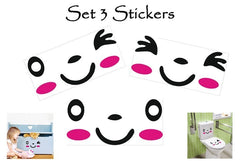 Sticker de sourire autocollants - décorer la maison porte du réfrigérateur - wc