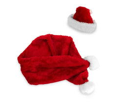 064234 Set bonnet et écharpe PÈRE NOËL pour chiens et chats de petite taille