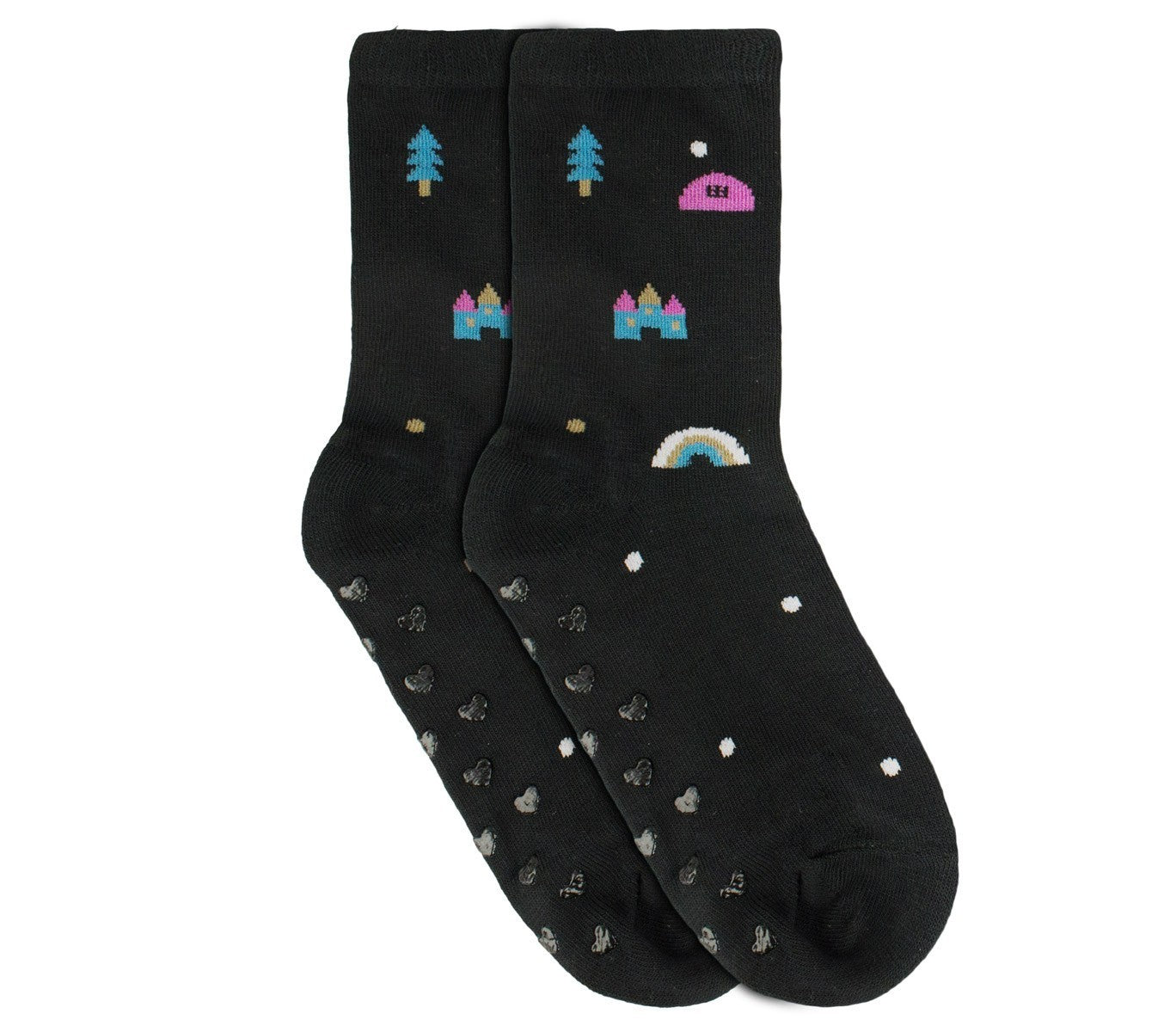 N523 Lot de 6 paires chaussettes antidérapantes fille SHALLY taille unique 27/31