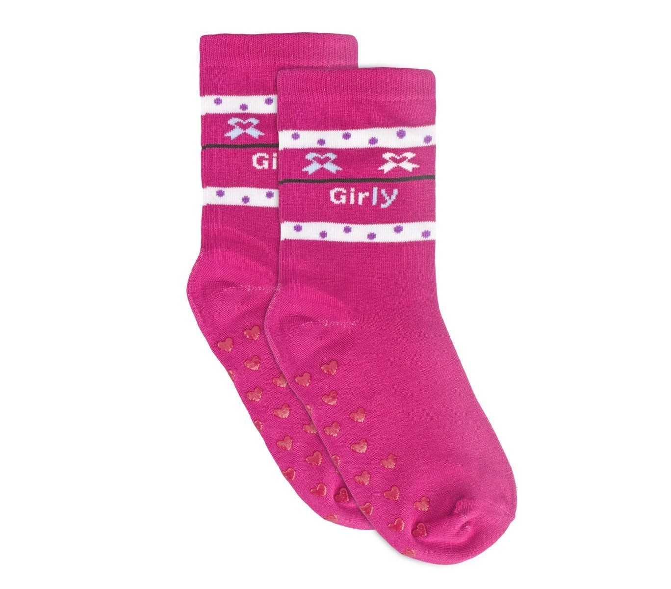 N523 Lot de 6 paires chaussettes antidérapantes fille SHALLY taille unique 22/26