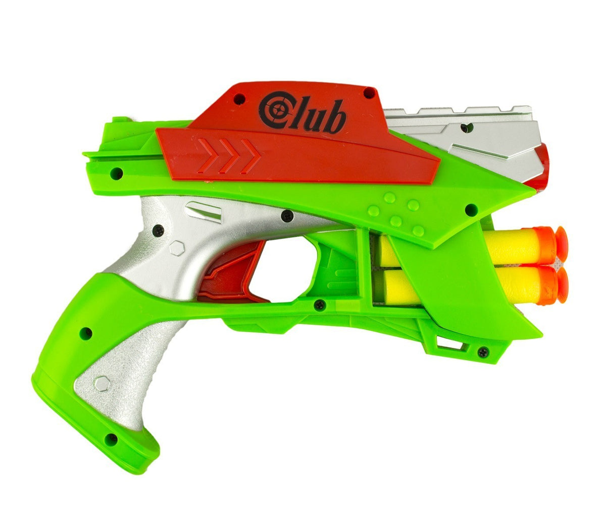 287996 Pistolet en plastique SOFT BULLET GUN jeu d'action avec 4 balles souples