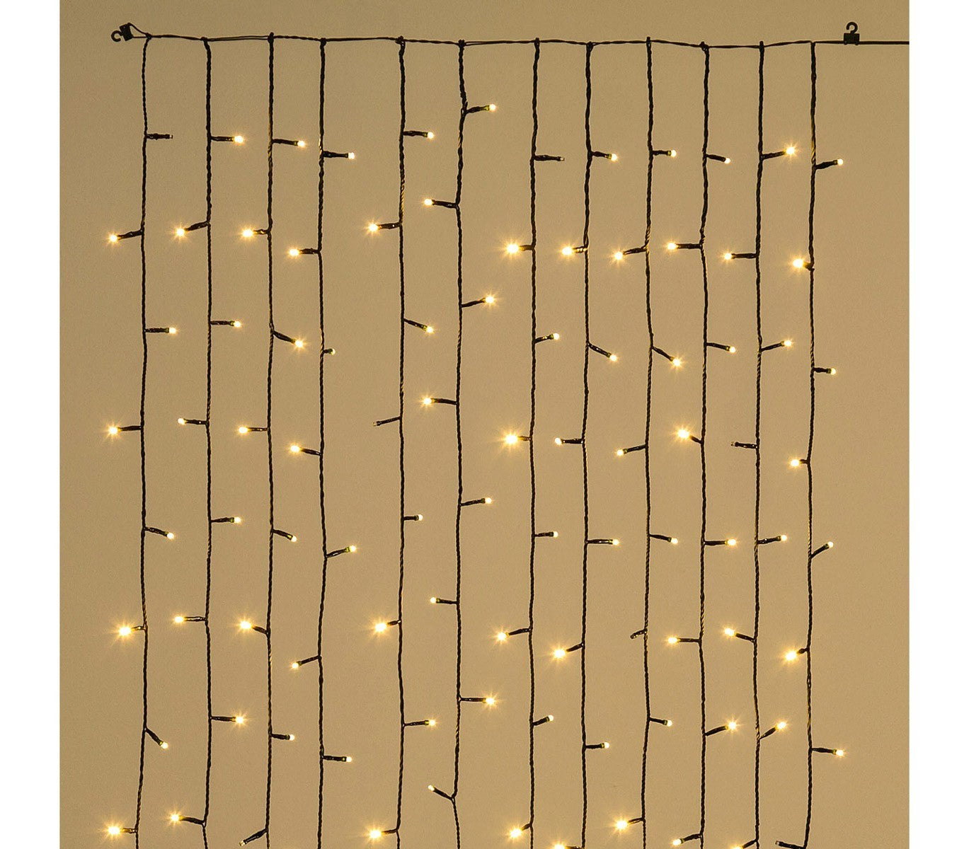 561315 Rideau lumineux Noël 180 led lumière chaude pour sapins jusqu'à 180 cm