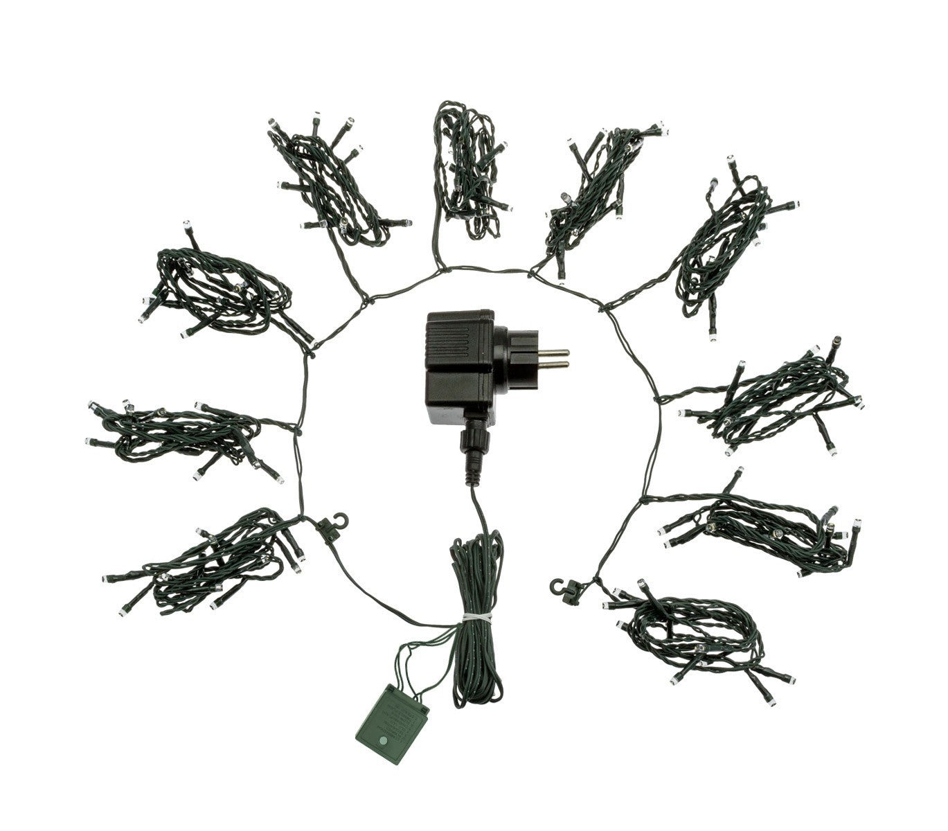 561315 Rideau lumineux Noël 180 led lumière chaude pour sapins jusqu'à 180 cm
