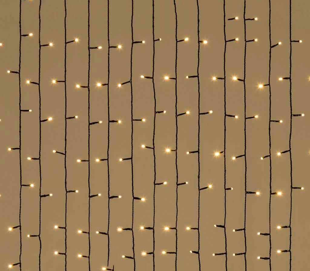561322 Rideau lumineux Noël 270 led lumière chaude pour sapin jusqu’à 210 cm