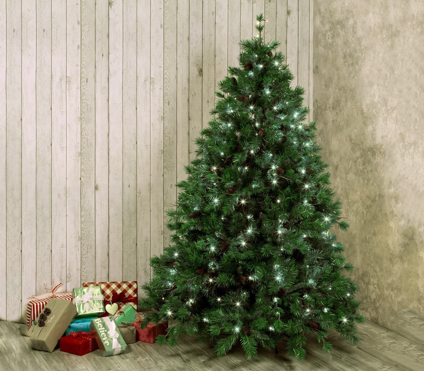 561320 Rideau lumineux Noël 270 led lumière froide pour sapin jusqu’à 210 cm