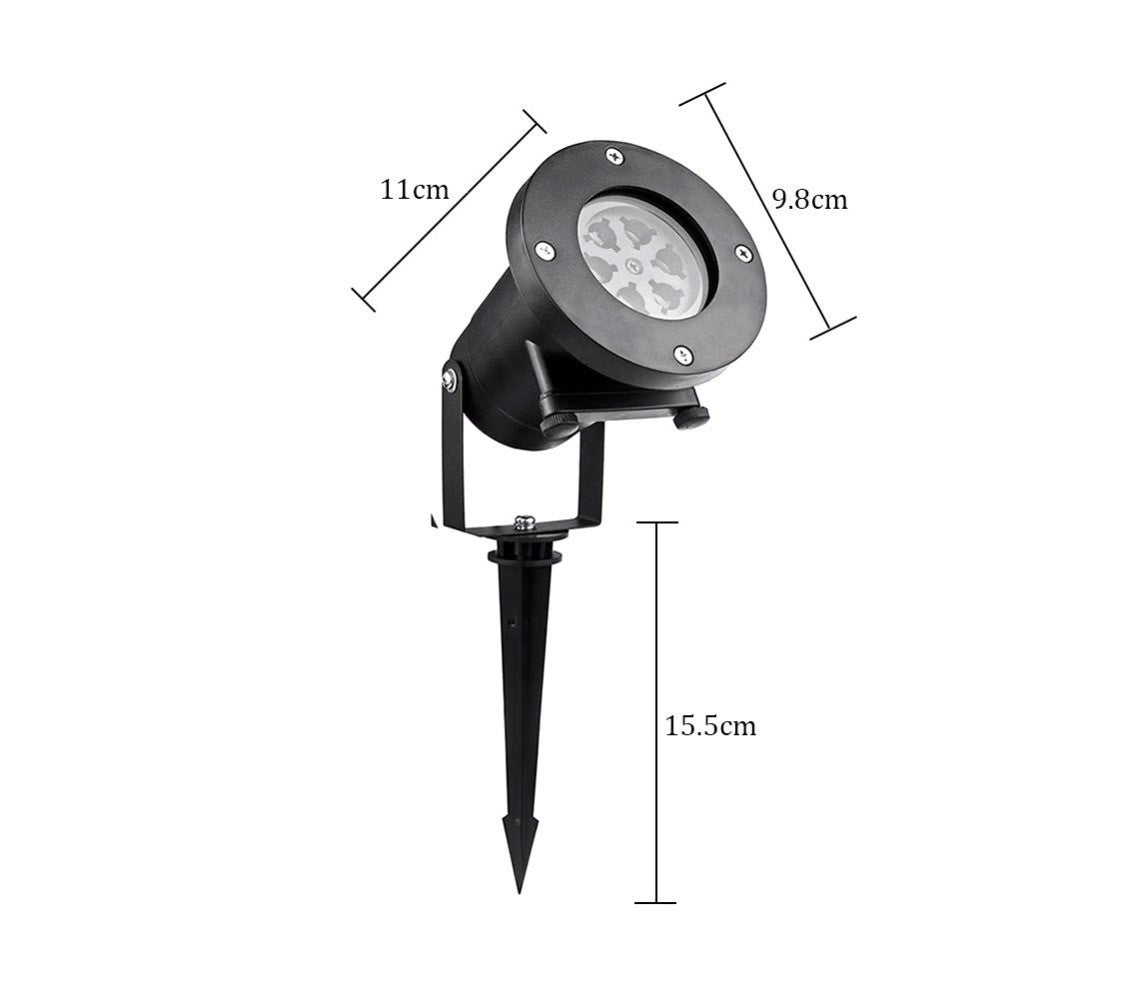 560897 Projecteur laser LED lumineux effet ROUGE ET VERT extérieur IP65 6W