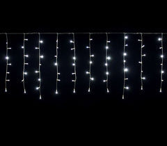 561286 Rideau lumineux Noël 120 led lumière blanche glace 5 X 0,6 mt 8 effets