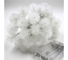 561042C Guirlande lumineuse intérieur de Noël 20 LED forme flocon neige à pile