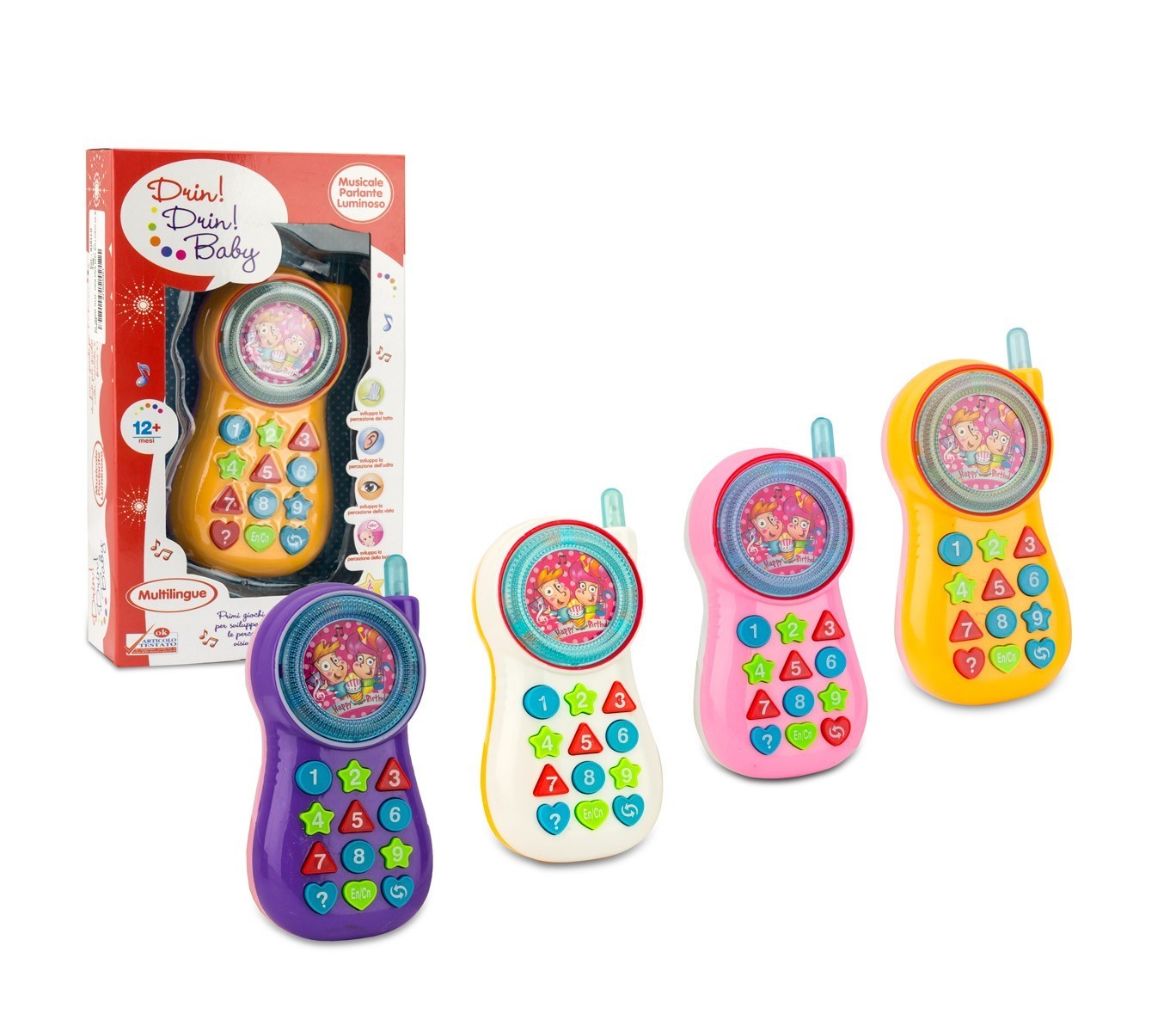 120000 Téléphone interactif multilingue DRIN DRIN BABY pour enfants avec sons
