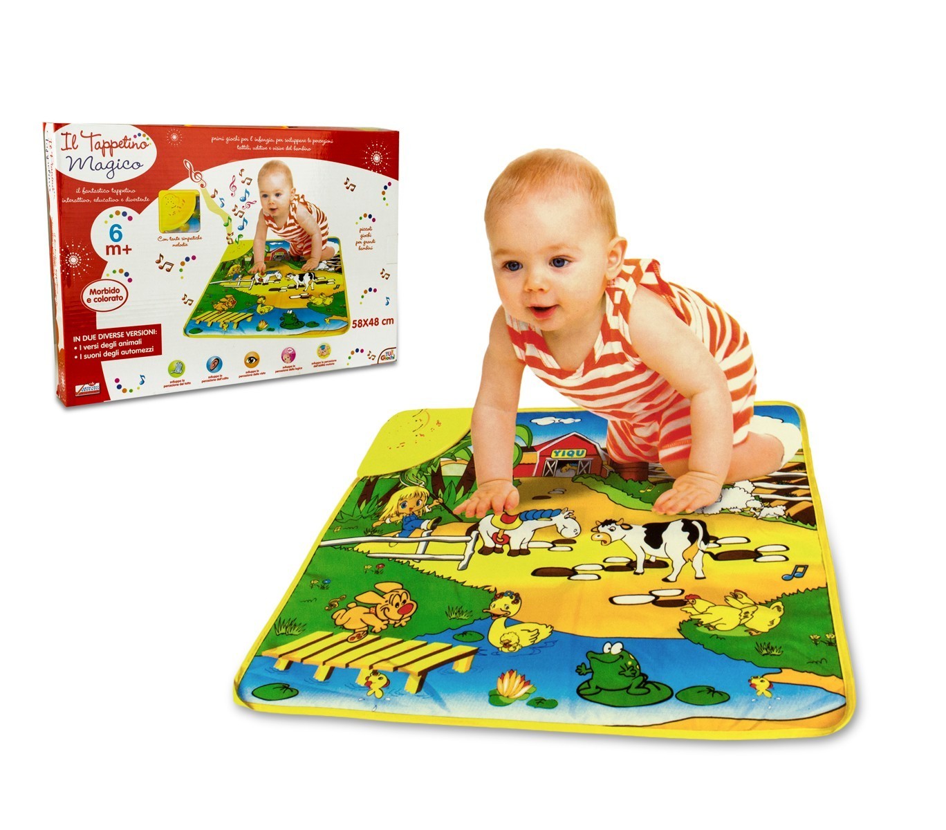 102194 Tapis musical jeu interactif pour enfant avec mélodies et sons 58 x 48 cm