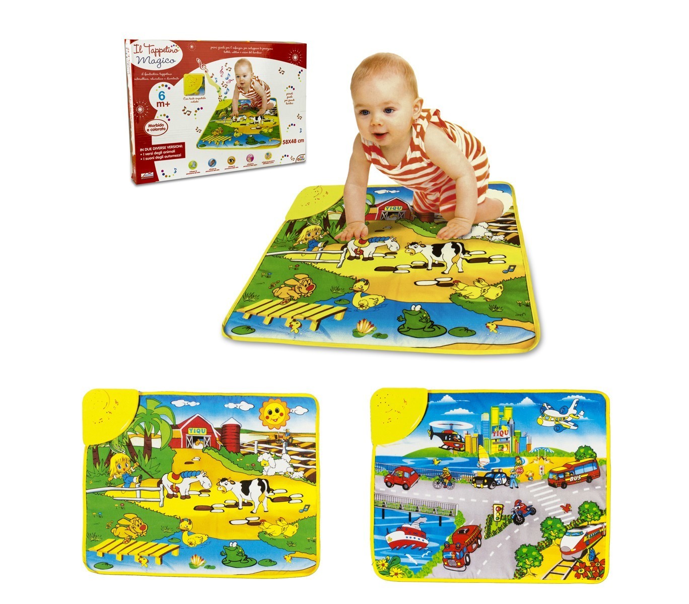 102194 Tapis musical jeu interactif pour enfant avec mélodies et sons 58 x 48 cm