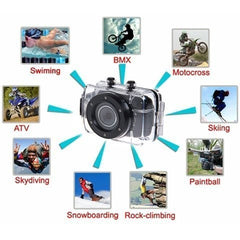 mini caméra imperméable HD 2.0 pouces LCD écran tactile + accessoires de sports